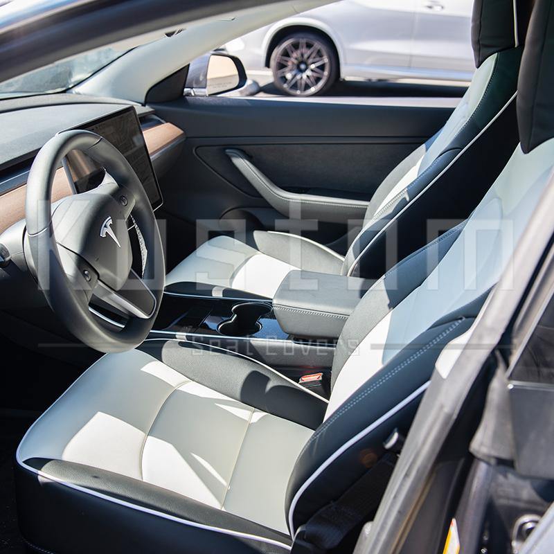 Zero E 2017-2023 Tesla Model 3 Custom Leather Seat Covers