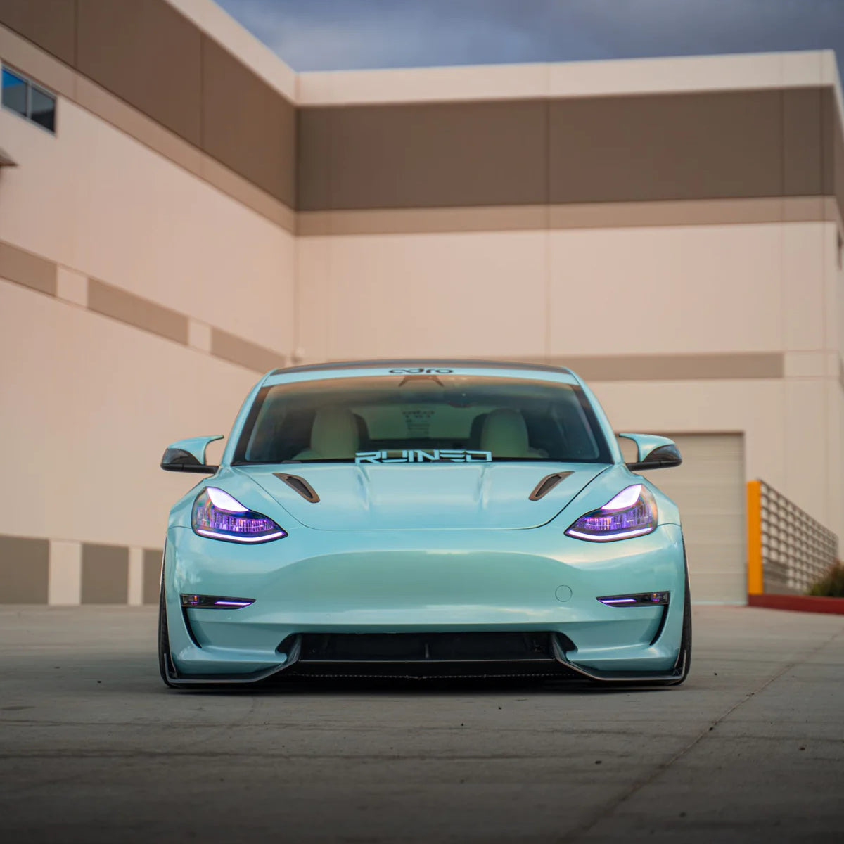 Adro 2017-2023 Tesla Model 3 Carbon Fiber Front Lip V2