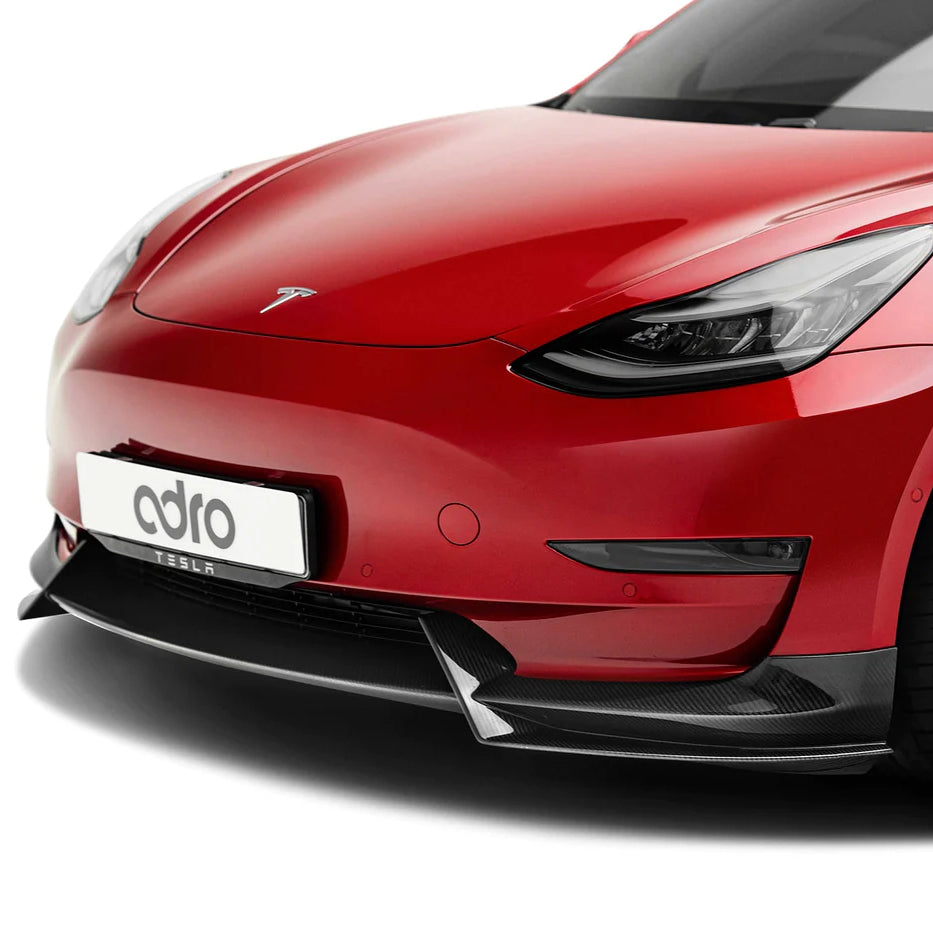 Adro 2017-2023 Tesla Model 3 Premium Prepreg Carbon Fiber Front Lip