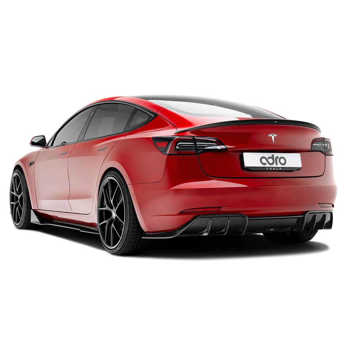 Adro 2017-2023 Tesla Model 3 Premium Prepreg Carbon Fiber Rear Diffuser