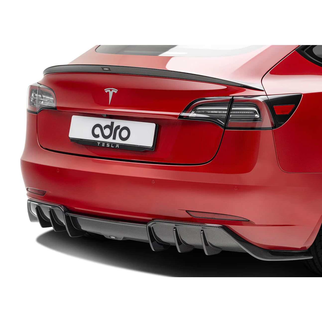 Adro 2017-2023 Tesla Model 3 Premium Prepreg Carbon Fiber Rear Diffuser