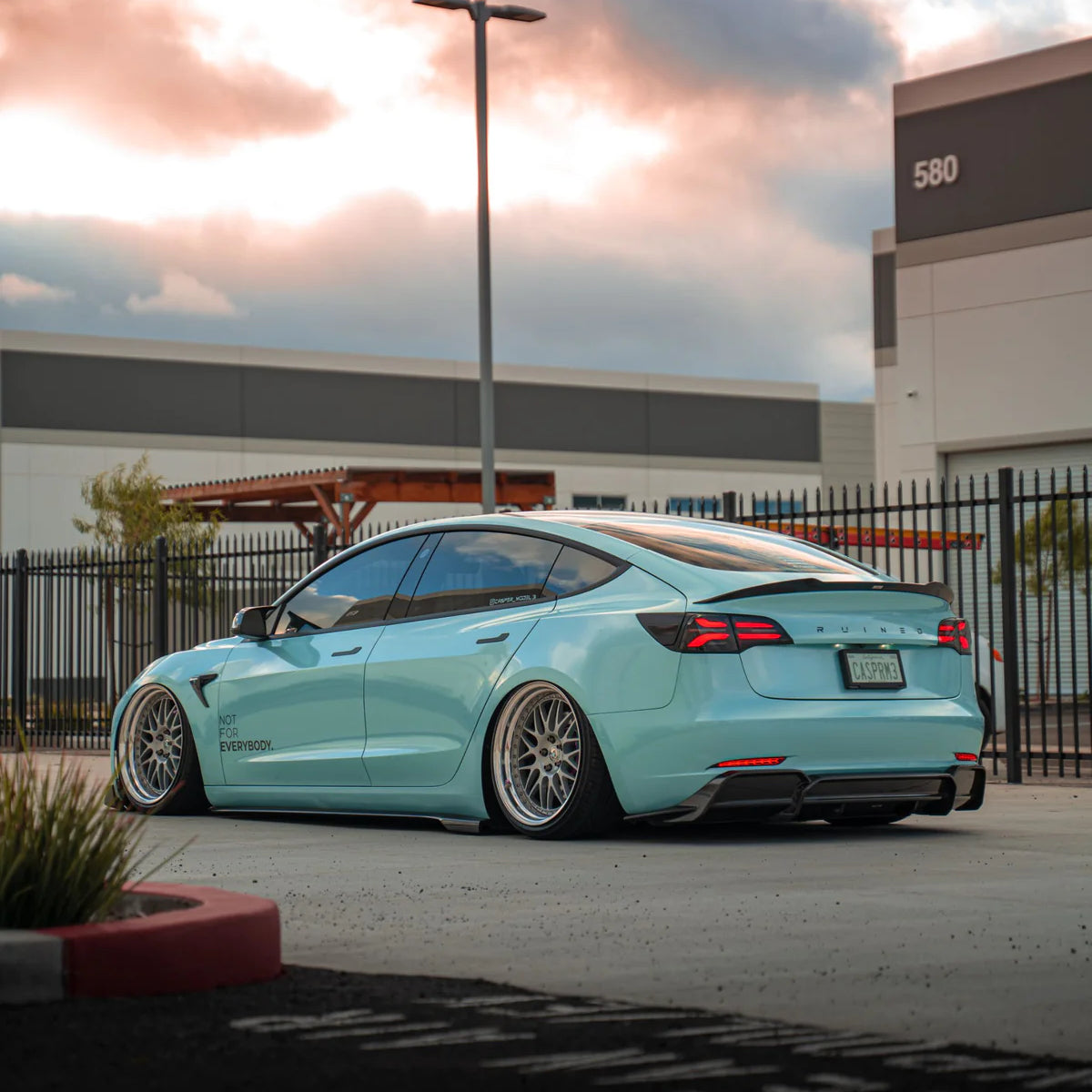 Adro 2017-2023 Tesla Model 3 Carbon Fiber Rear Diffuser V2