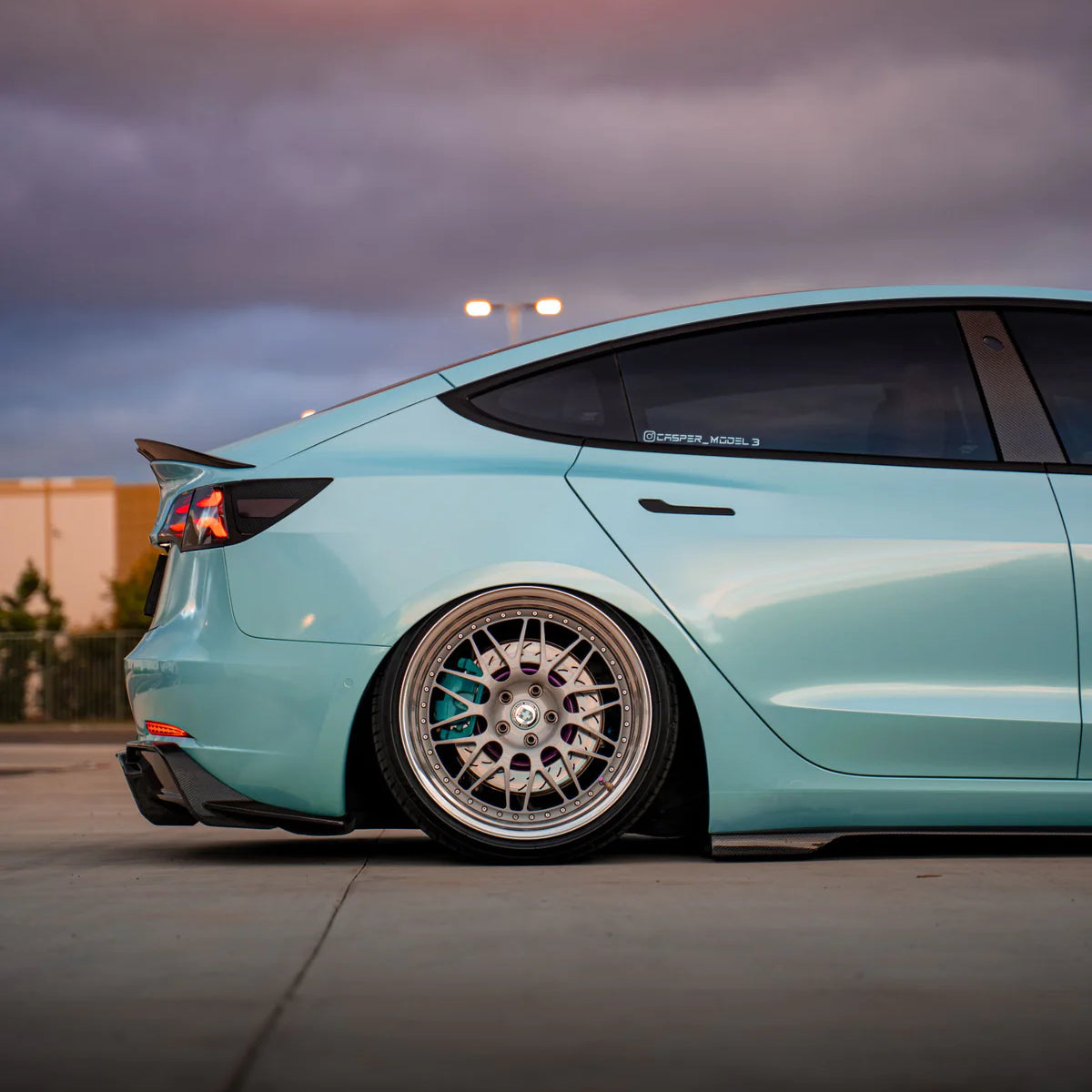 Adro 2017-2023 Tesla Model 3 Carbon Fiber Rear Diffuser V2