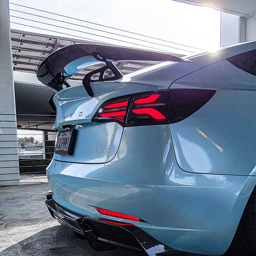 Adro 2017-2023 Tesla Model 3 Carbon Fiber Swan Neck Wing
