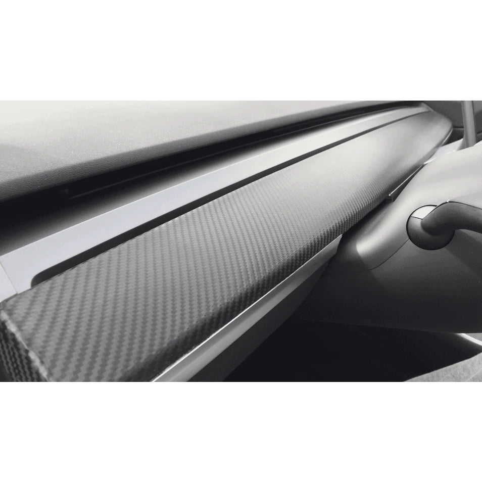 Carbone Prestige 2017-2023 Tesla Model 3 & Y Matte Carbon Fiber Dashboard Trim Cover