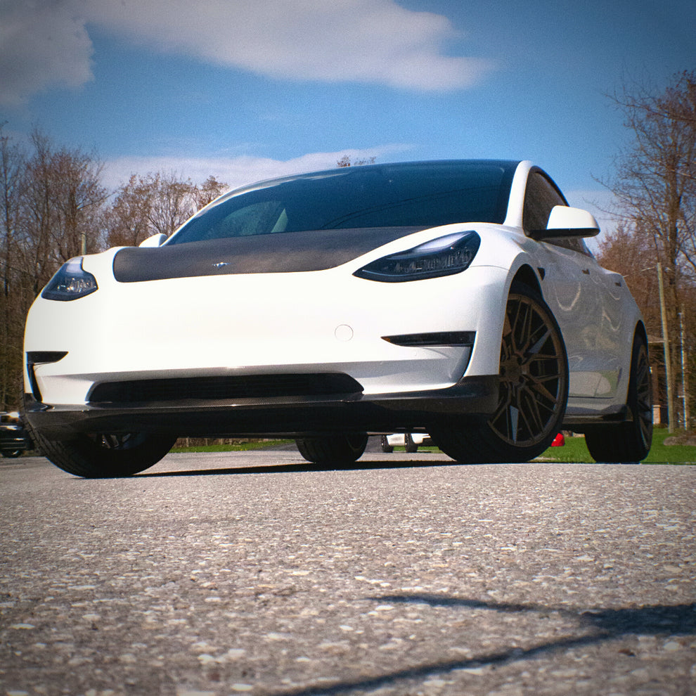 Carbone Prestige 2017-2023 Tesla Model 3 Carbon Fiber Front Lip "ES" Style