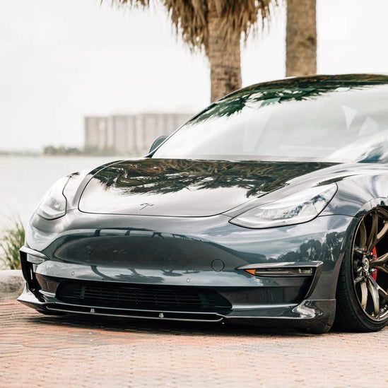 Carbone Prestige 2017-2023 Tesla Model 3 Carbon Fiber Front Lips "C" style