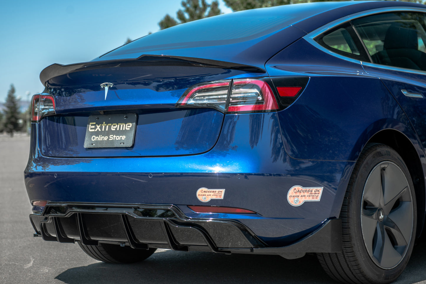 Zero E 2017-2023 Tesla Model 3 Rear Bumper Diffuser