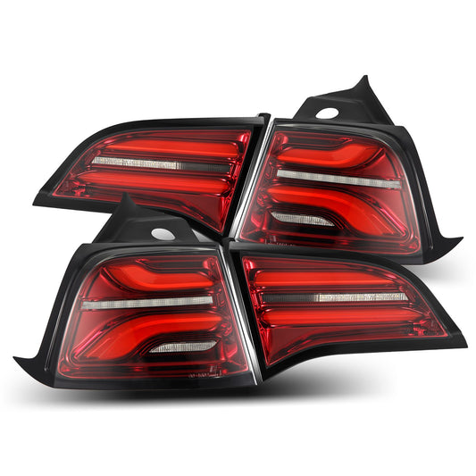 AlphaRex 2020-2023 Tesla Model Y (With Stock Amber Turn Signal) Pro-Series LED Tail Lights