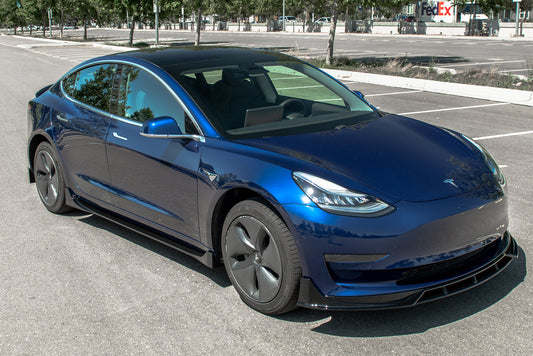 Zero E 2017-2023 Tesla Model 3 Performance Front Splitter and Side Skirts