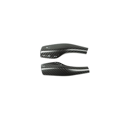 Carbone Prestige 2020-2023 Tesla Model Y Matte Carbon Fiber Flasher and Gear Selector Stock Covers