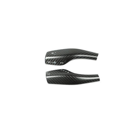 Carbone Prestige 2020-2023 Tesla Model Y Matte Carbon Fiber Flasher and Gear Selector Stock Covers