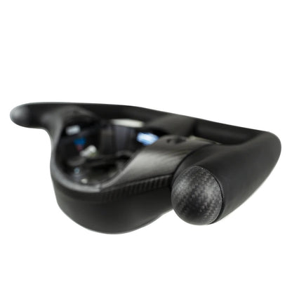 Carbone Prestige 2017-2023 Tesla Model 3 & Y Yoke Steering Wheel Black Leather with Carbon Fiber
