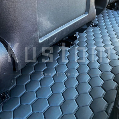 Zero E 2014-2023 Tesla Model S Custom Honeycomb Leather Floor Mat