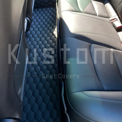 Zero E 2014-2023 Tesla Model S Custom Honeycomb Leather Floor Mat
